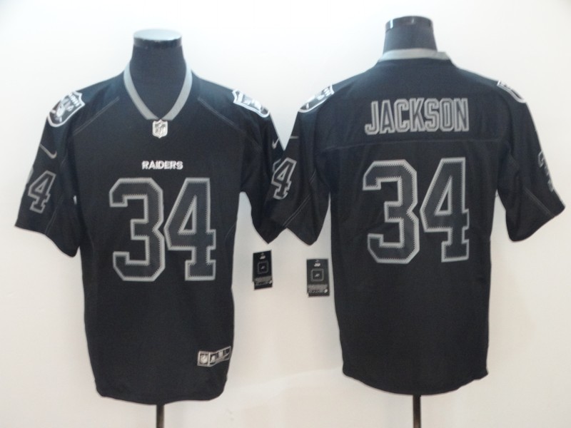 Men's Las Vegas Raiders Bo Jackson #34 Black Team Jersey